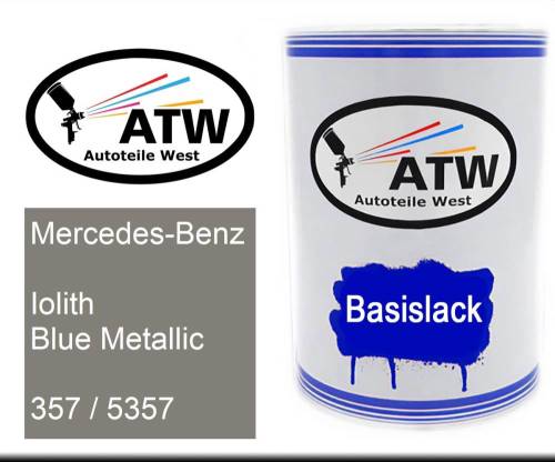 Mercedes-Benz, Iolith Blue Metallic, 357 / 5357: 500ml Lackdose, von ATW Autoteile West.